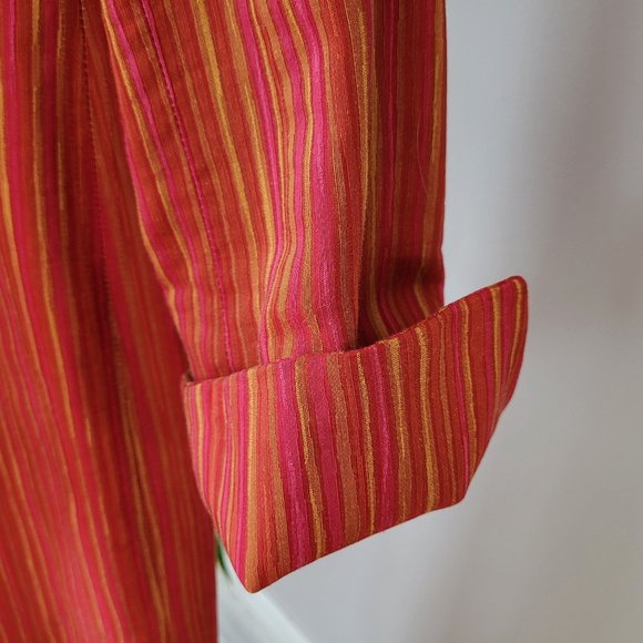 SOLD - Freda's Striped Long Jacket US 6 - Picture 4 of 9